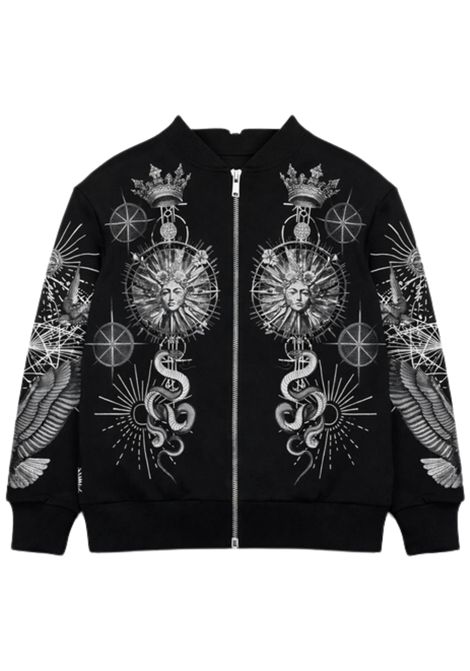 Black cotton sweatshirt for children Philipp Plein | BZH027NERO